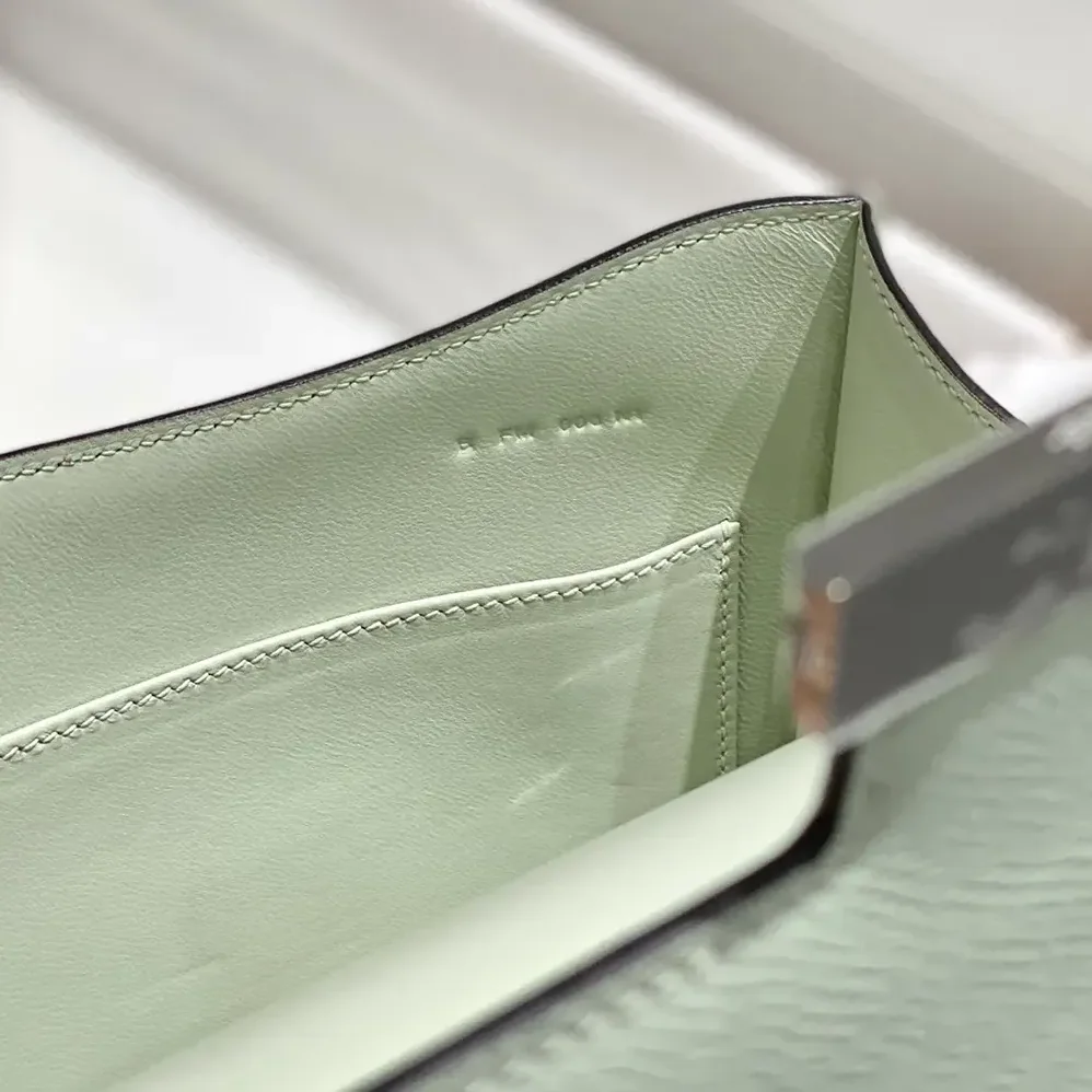 Hermes Constance 18 Bag Epsom Leather for Women in Lime/Silver