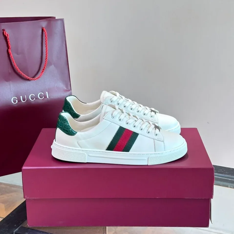 Gucci Ace Sneaker With Web White Gucci Ace Sneaker With Web White