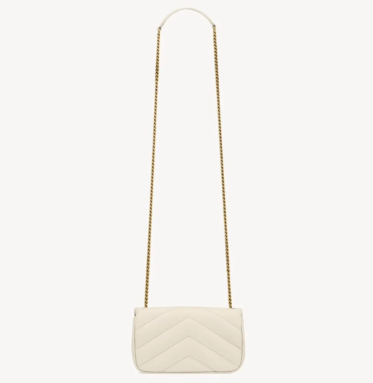 Saint Laurent Loulou Mini Shoulder Bag in White Gold Hardware Saint Laurent Loulou Mini Shoulder Bag in White Gold Hardware