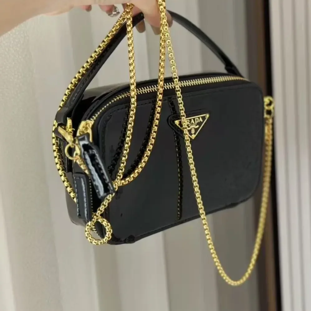 Prada Odette Patent Leather Mini-bag for Women in Black