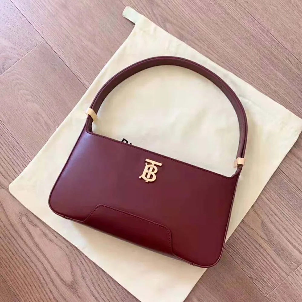 Burberry Leather TB Shoulder Bag with our Thomas Burberry Monogram for Women