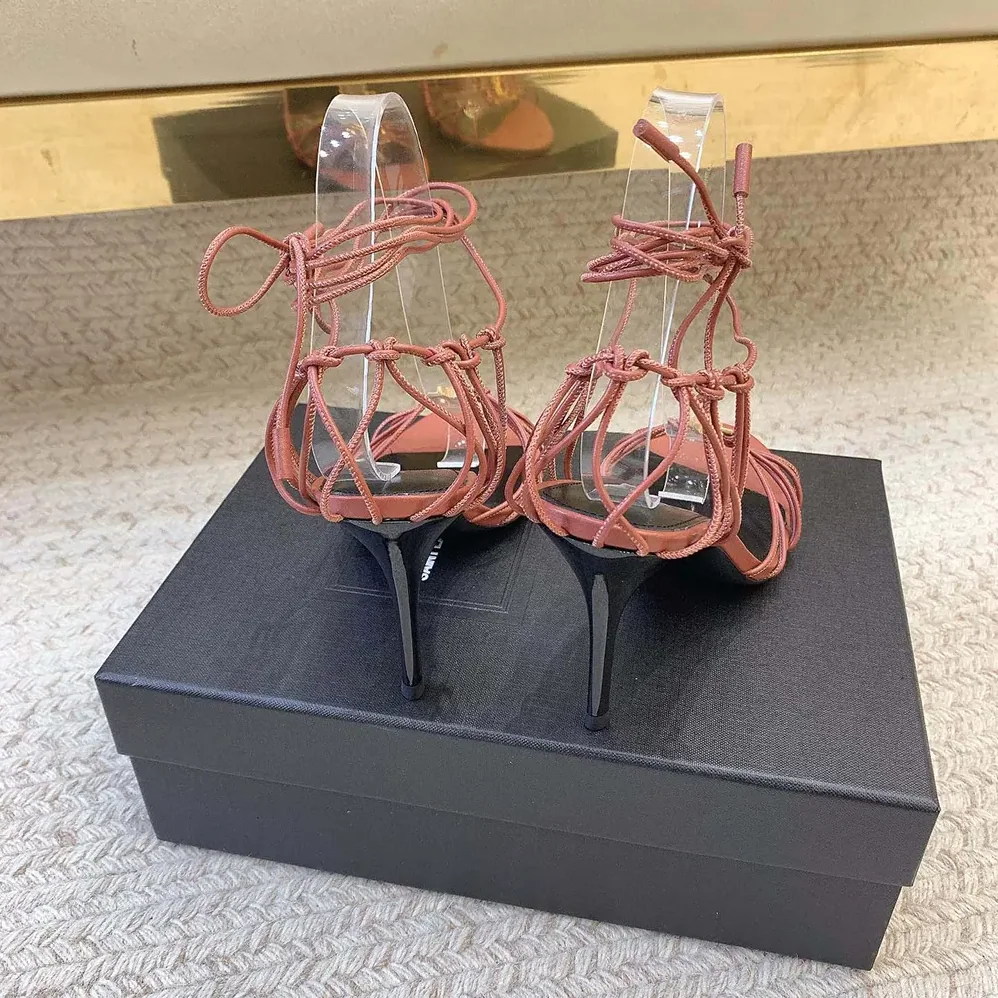 Saint Laurent YSL Babylone Sandals in Smooth Leather for Women Saint Laurent YSL Babylone Sandals in Smooth Leather for Women