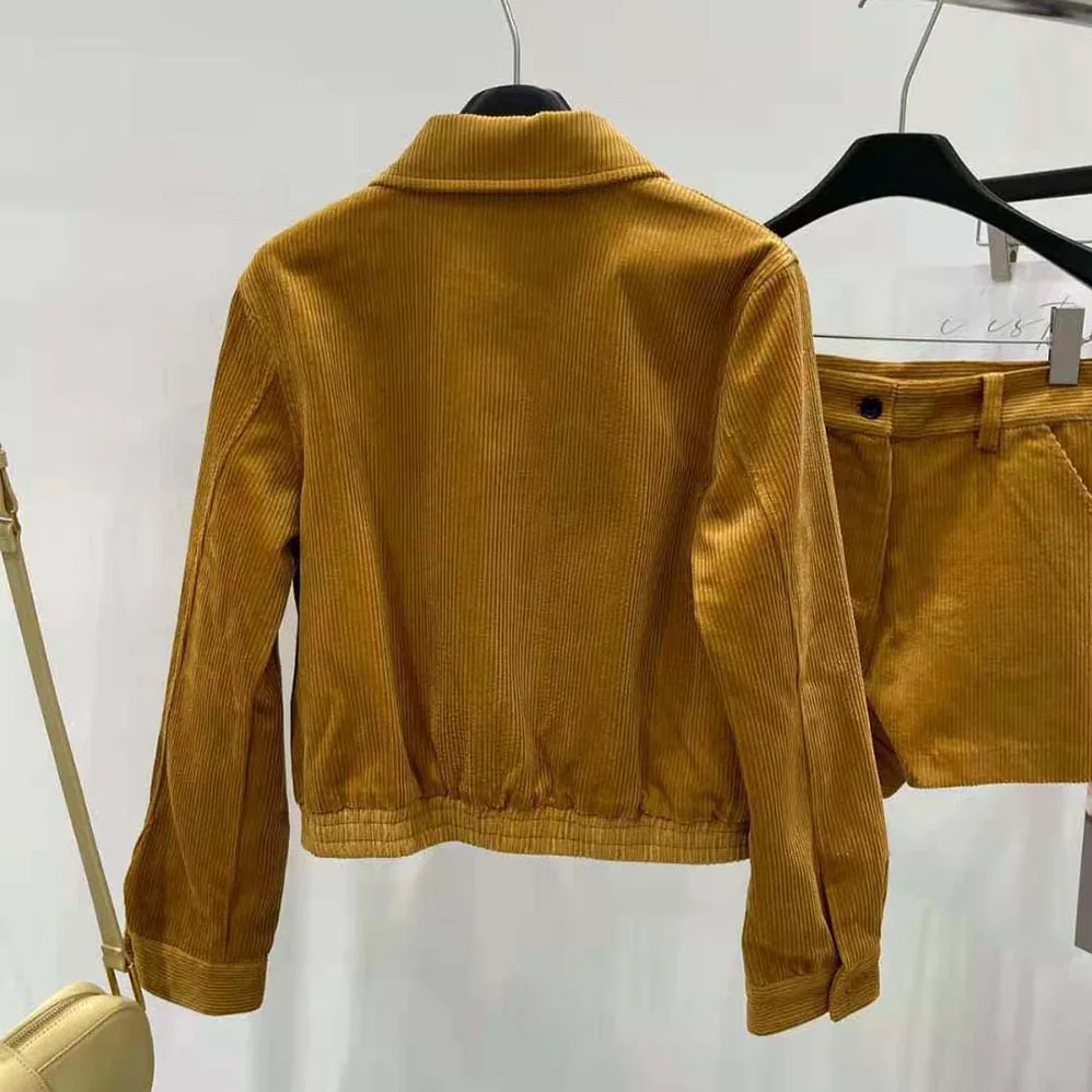 Miu Miu Corduroy Blouson Jacket for Women in Brown Miu Miu Corduroy Blouson Jacket for Women in Brown