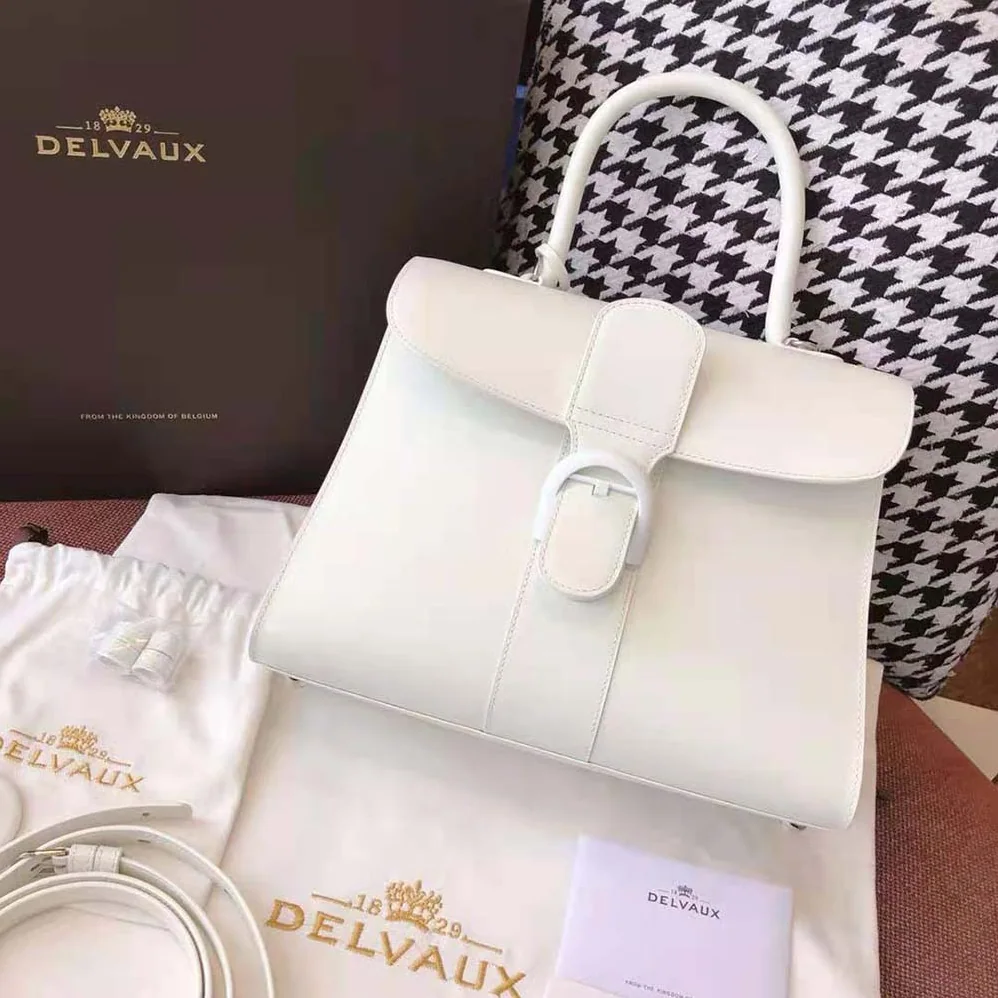 Delvaux Brillant MM in Box Calf for Women in White Delvaux Brillant MM in Box Calf for Women in White