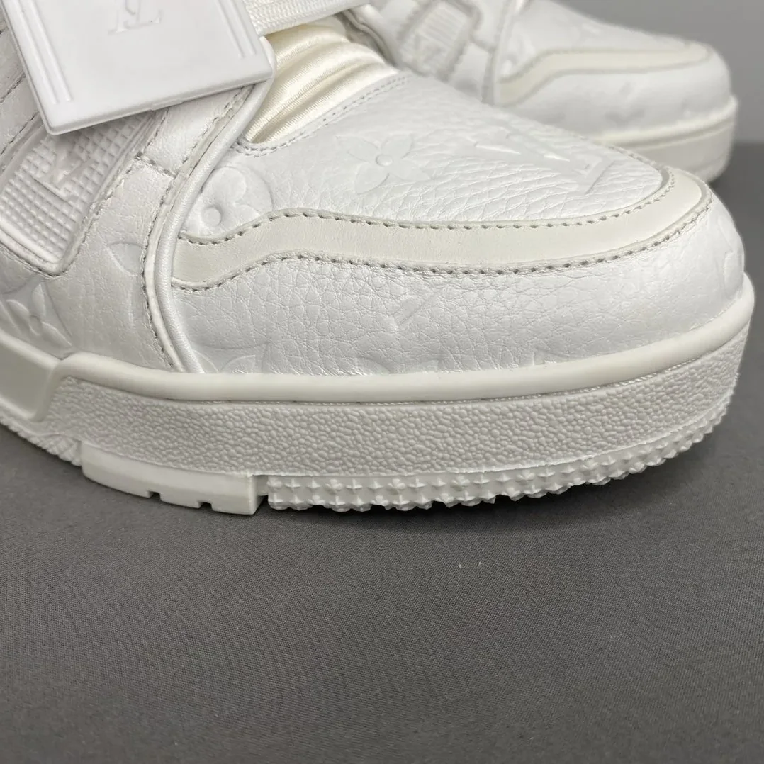 Louis Vuitton Trainer Sneaker Mix Of Materials White Virgil Abloh Louis Vuitton Trainer Sneaker Mix Of Materials White Virgil Abloh