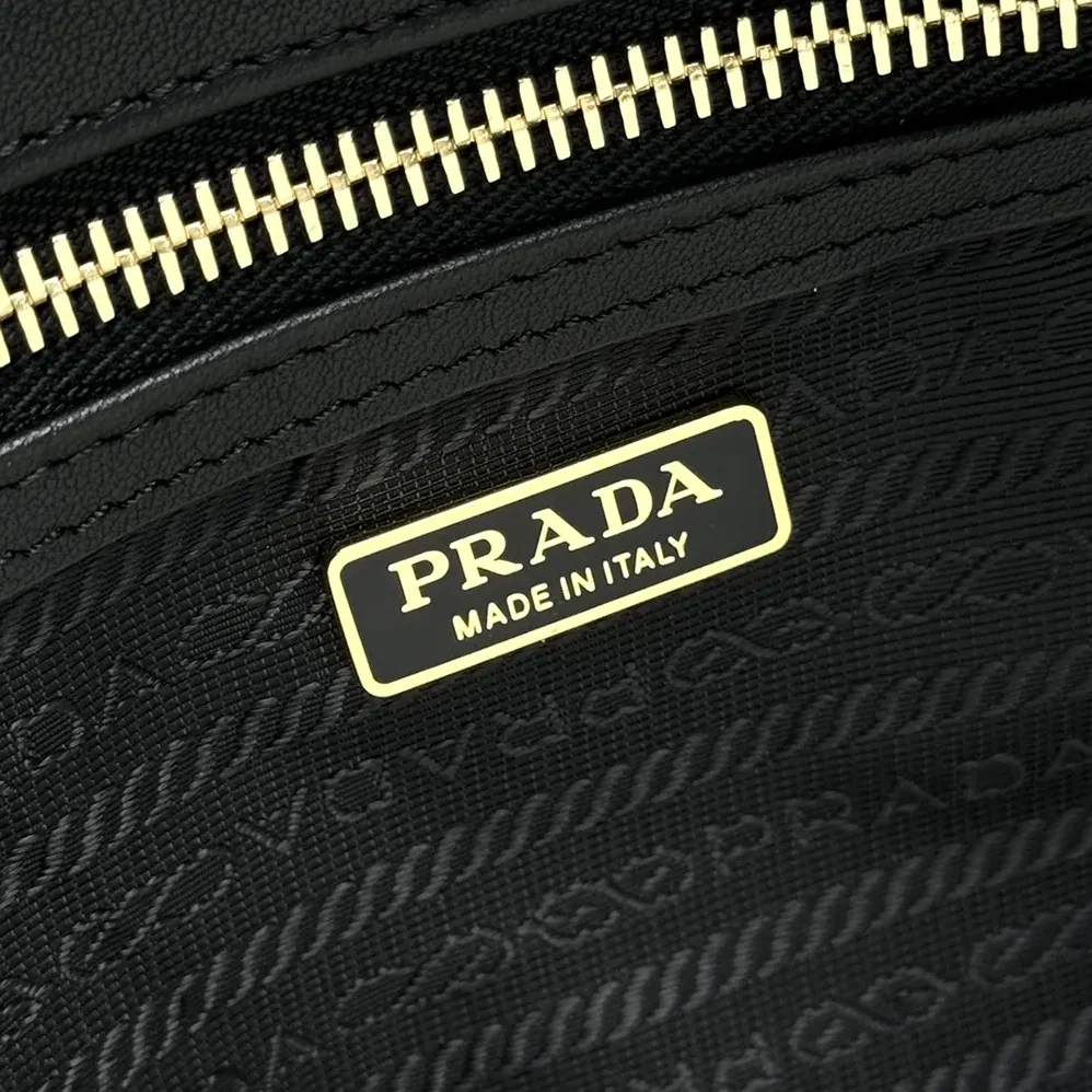 Prada Re-Nylon and Leather Medium Top for Women in handle Bag with Padlock
