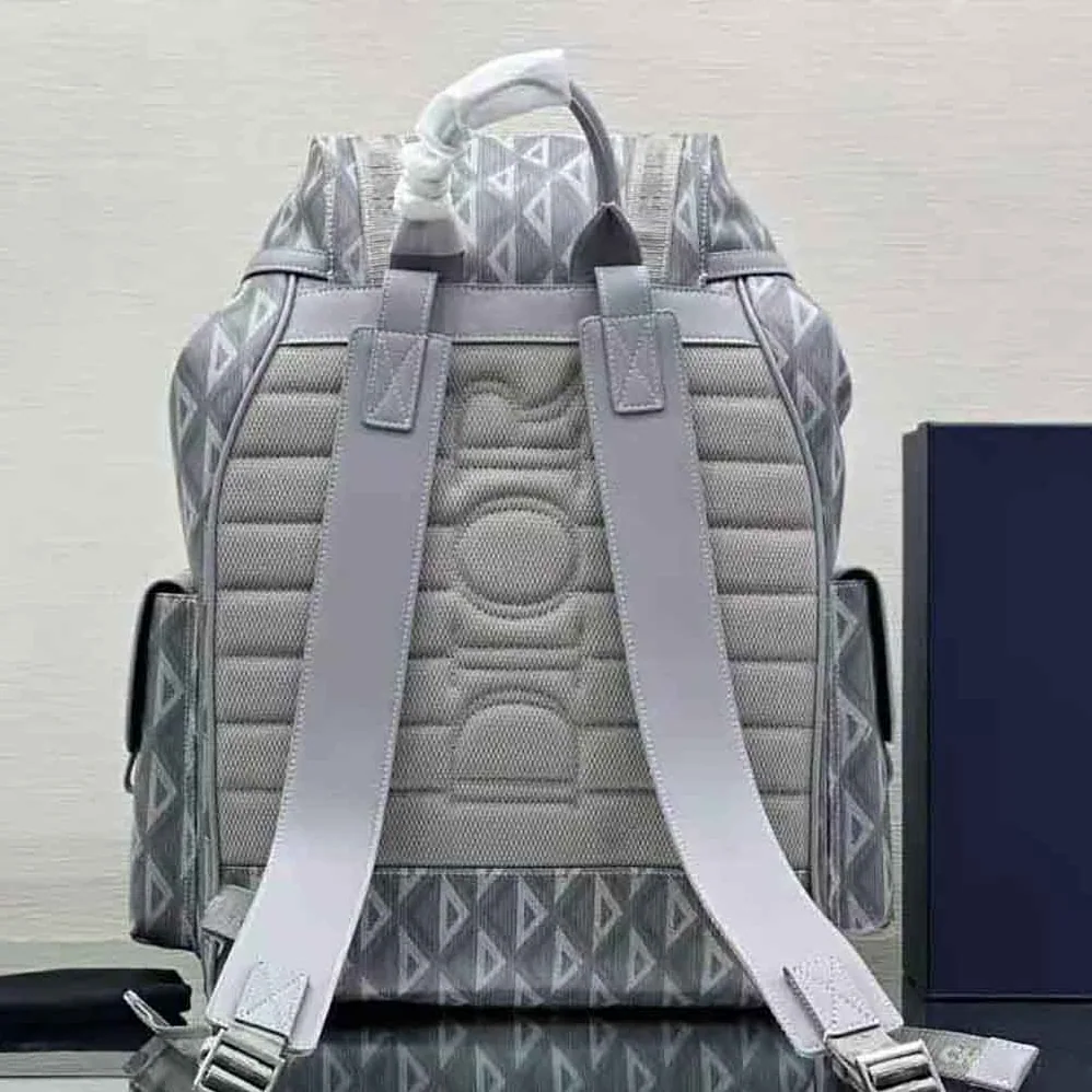 Dior Hit the Road Backpack Dior Gray CD Diamond Canvas for Men Dior Hit the Road Backpack Dior Gray CD Diamond Canvas for Men