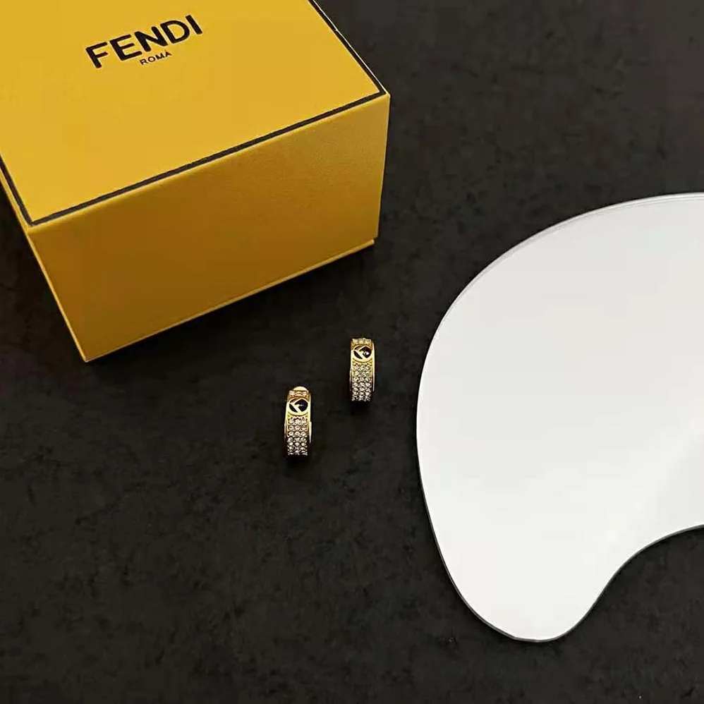 Fendi Small Hoop Earrings with F is Fendi Motif Gold for Women in coloured Fendi Small Hoop Earrings with F is Fendi Motif Gold for Women in coloured