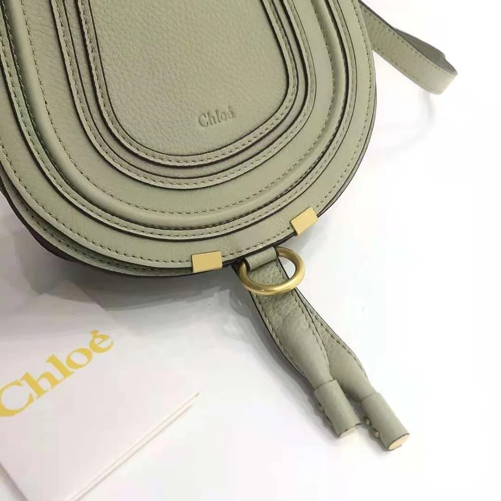 Chloe Marcie Small Saddle Bag for Women in Green Chloe Marcie Small Saddle Bag for Women in Green