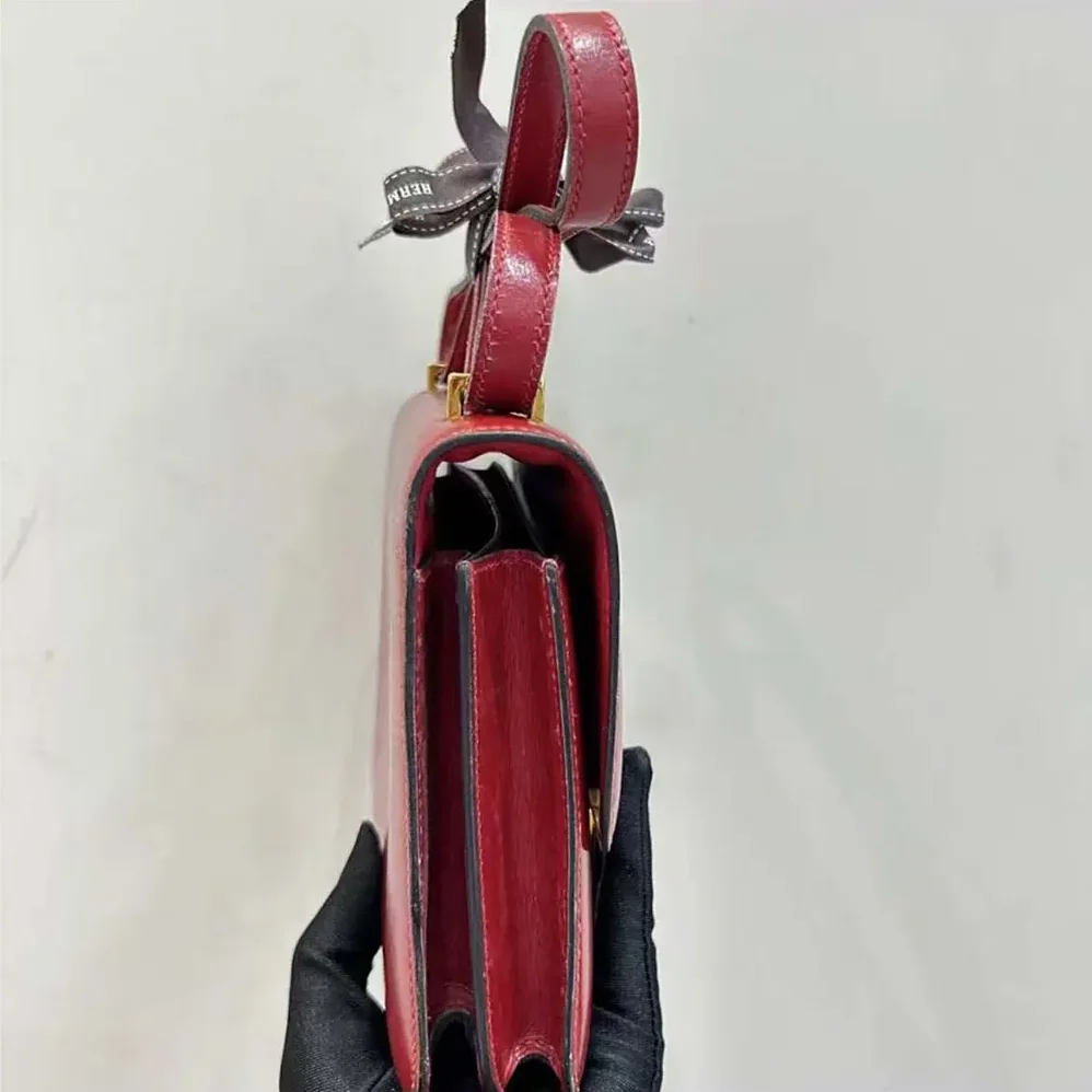 Hermes Constance 24 Bag Box Leather for Women in Red/Gold