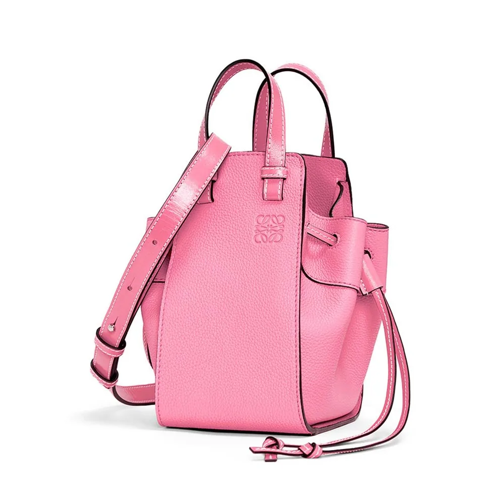 Loewe Hammock Drawstring Mini Bag for Women in Pink Loewe Hammock Drawstring Mini Bag for Women in Pink