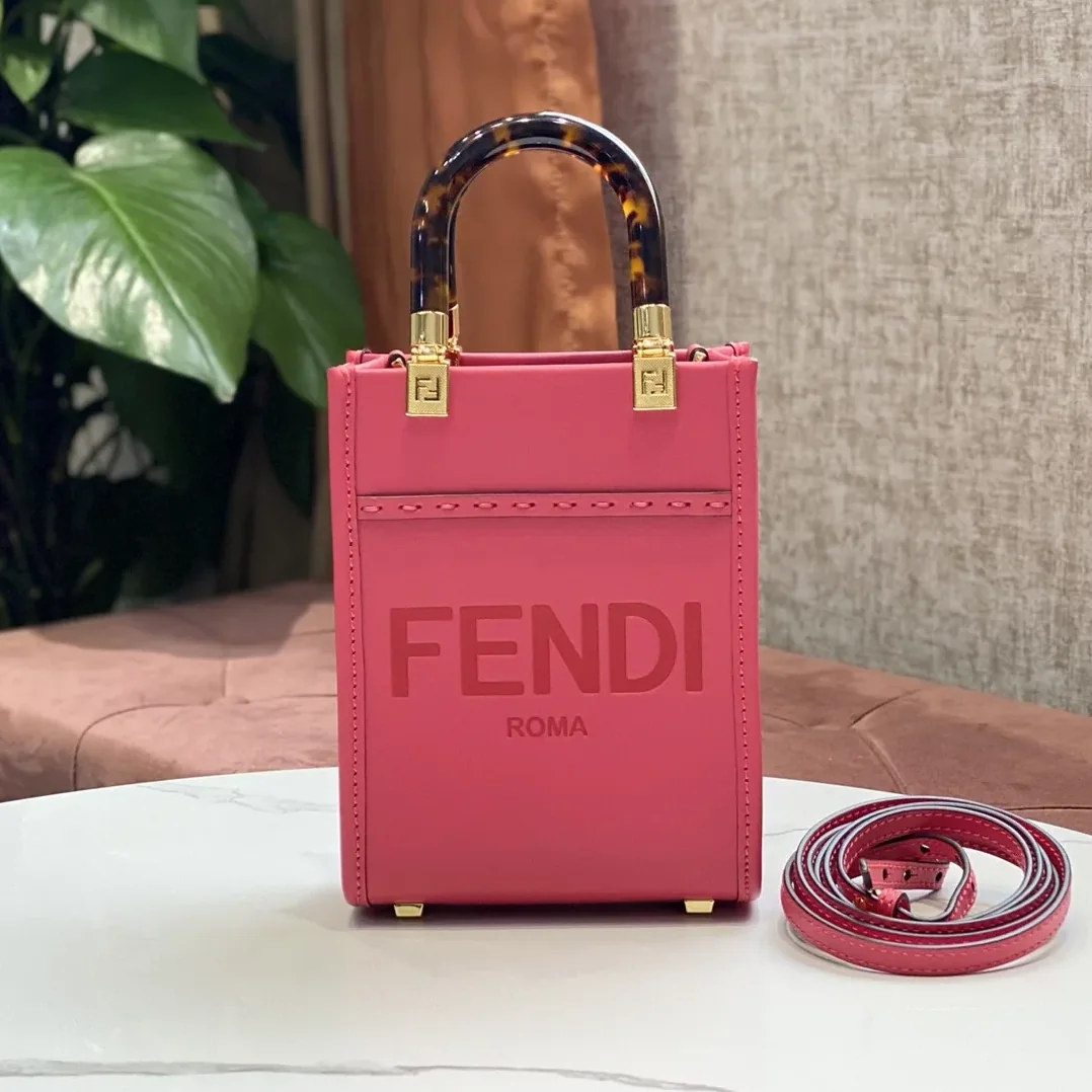 Fendi FD Sunshine Mini Shopper Bag Pink / 8BS051ABVLF1HB7 Fendi FD Sunshine Mini Shopper Bag Pink / 8BS051ABVLF1HB7