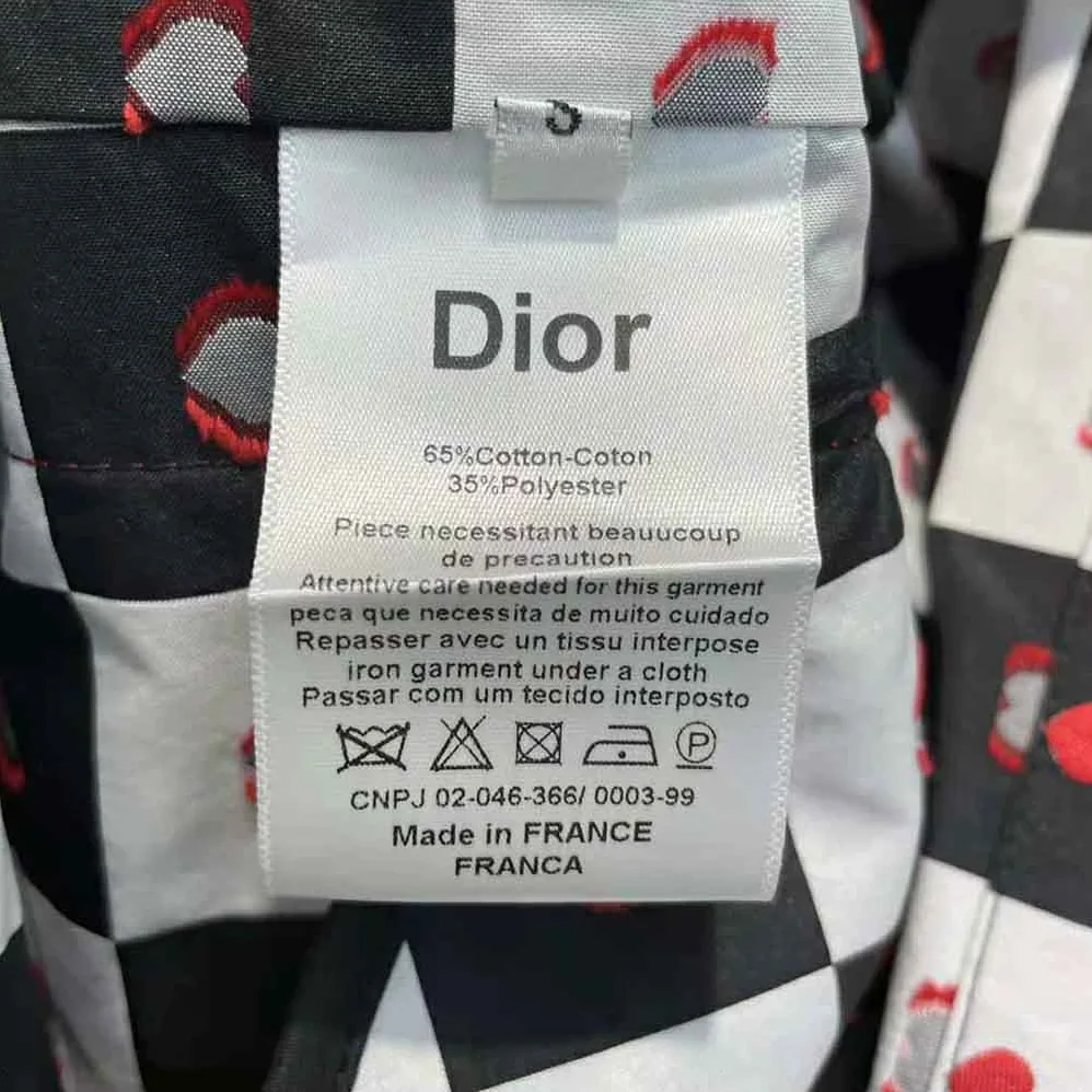 Dior Dioramour Hooded Short Dress Black White and Red D-Chess Heart Technical Taffeta Jacquard for Women Dior Dioramour Hooded Short Dress Black White and Red D-Chess Heart Technical Taffeta Jacquard for Women