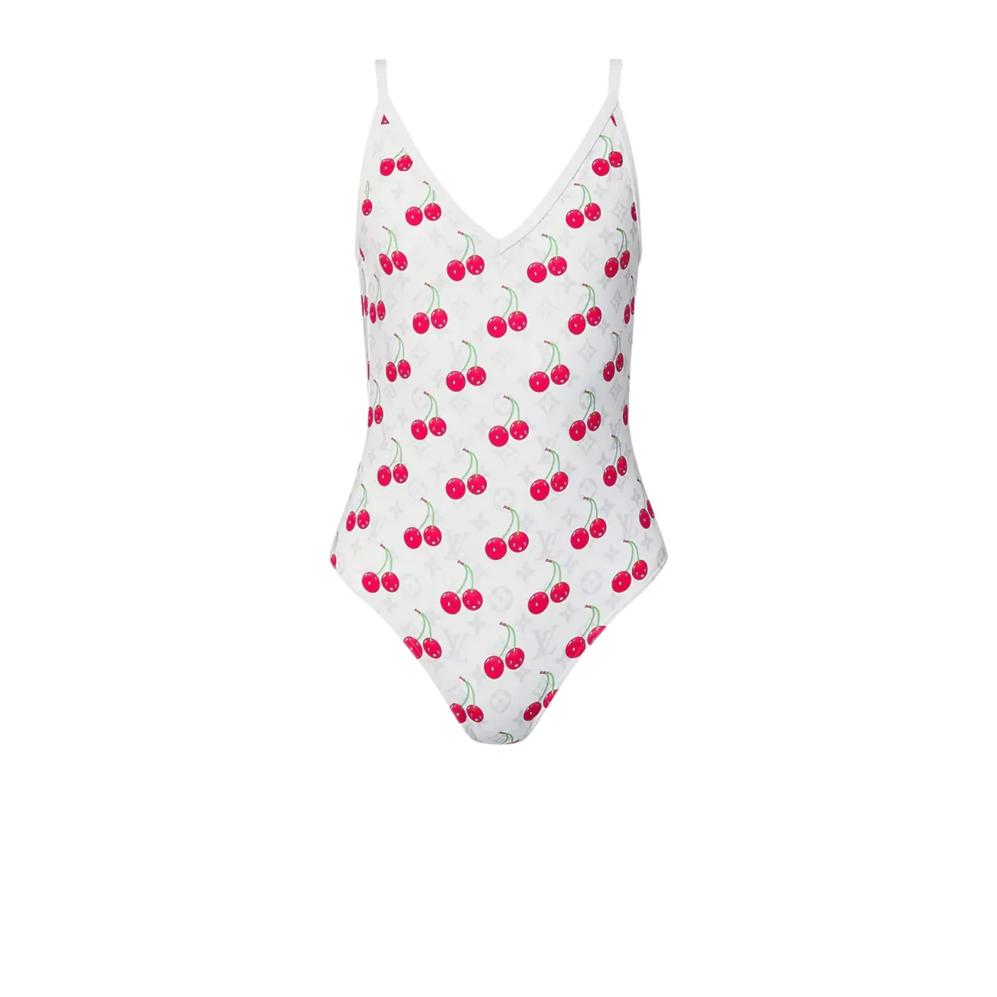 Louis Vuitton LV x TM Cherry One-Piece Swimsuit White Monogram Cerises 1AHIBU Louis Vuitton LV x TM Cherry One-Piece Swimsuit White Monogram Cerises 1AHIBU