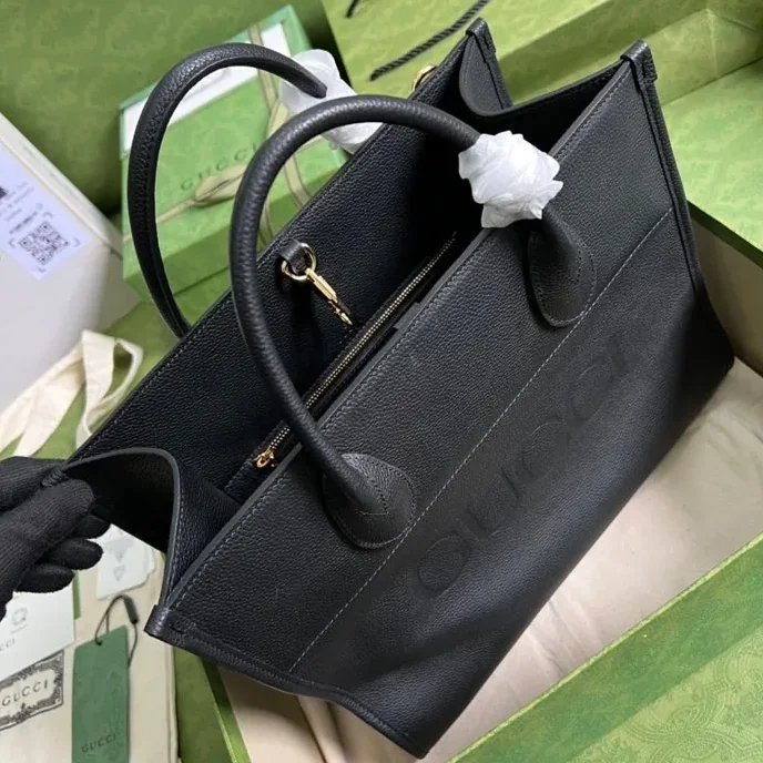 Gucci Small tote With Gucci Logo Black / GG Gucci Small tote With Gucci Logo Black / GG