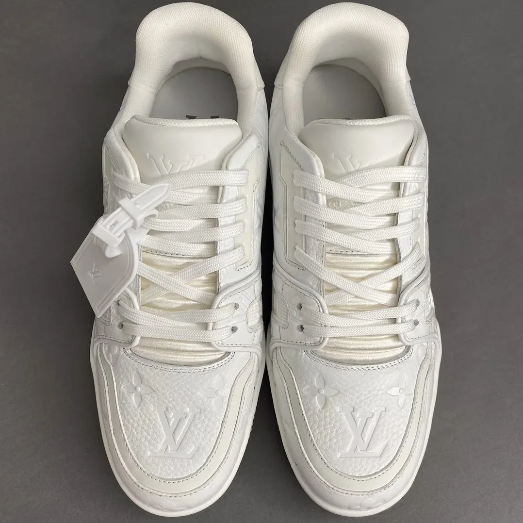 Louis Vuitton Trainer Sneaker Mix Of Materials White Virgil Abloh Louis Vuitton Trainer Sneaker Mix Of Materials White Virgil Abloh