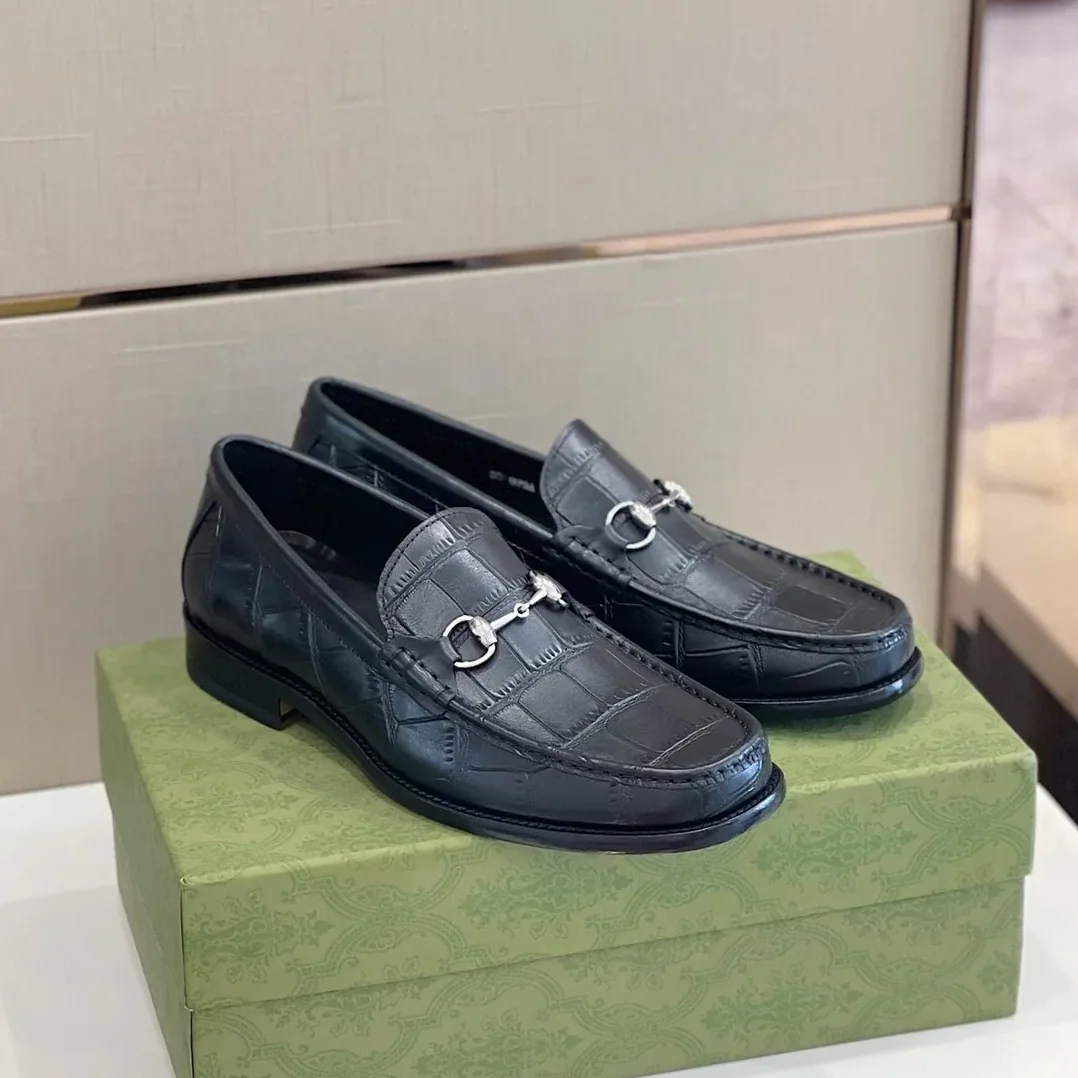 Gucci 1953 Horsebit Crocodile Loafer Black for Men Gucci 1953 Horsebit Crocodile Loafer Black for Men