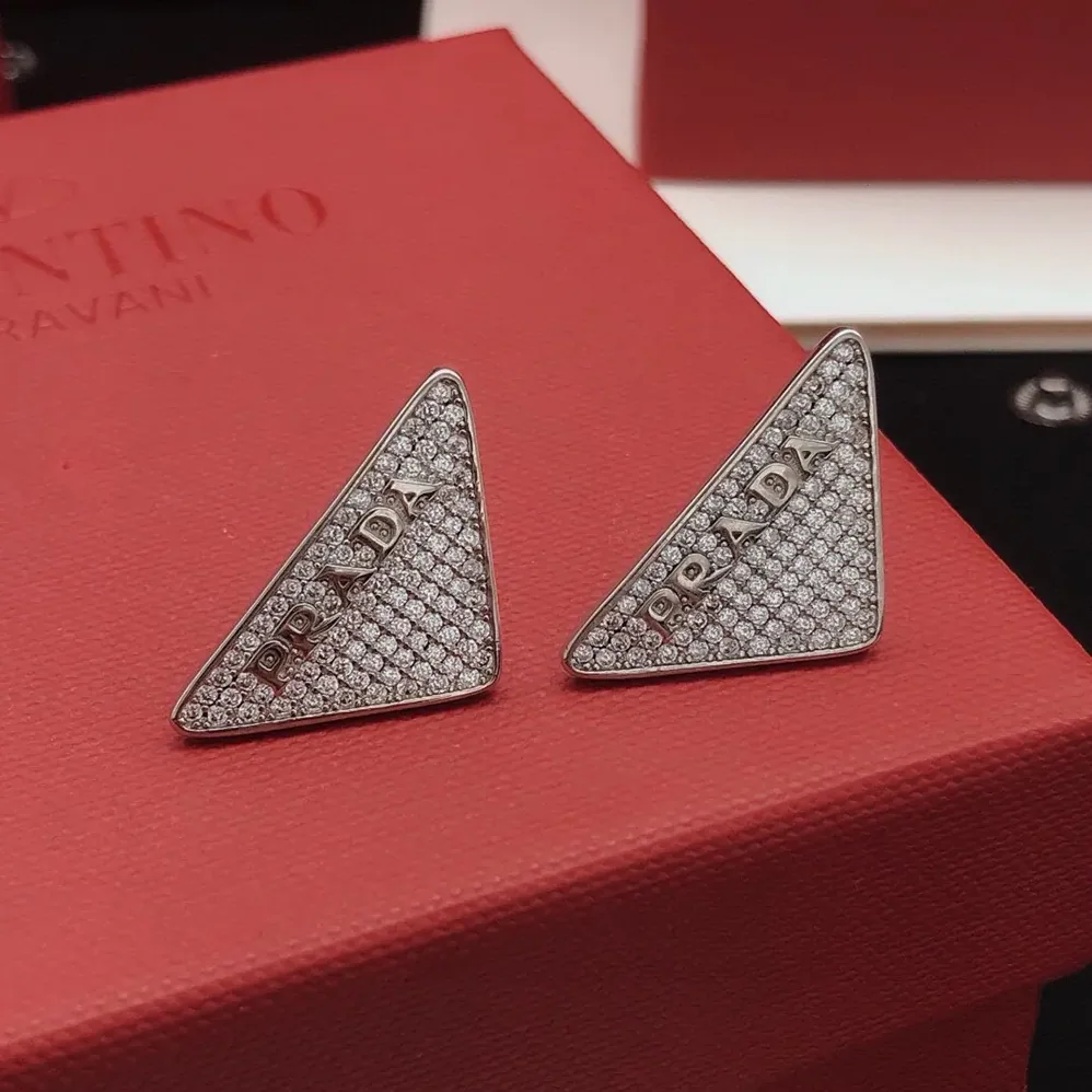 Prada Crystal Logo Jewels Earring for Women
