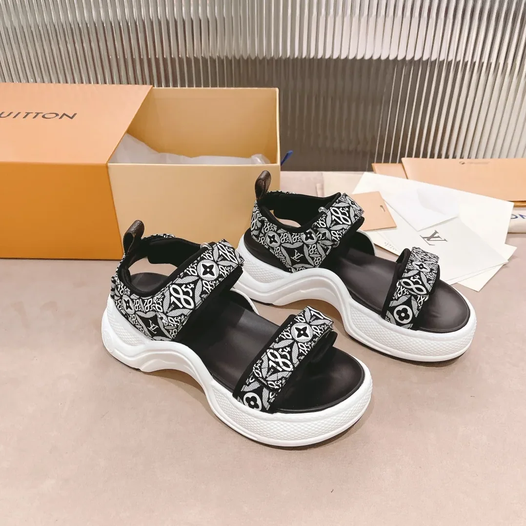 Louis Vuitton LV Archlight Flat Sandal Black for Women Louis Vuitton LV Archlight Flat Sandal Black for Women