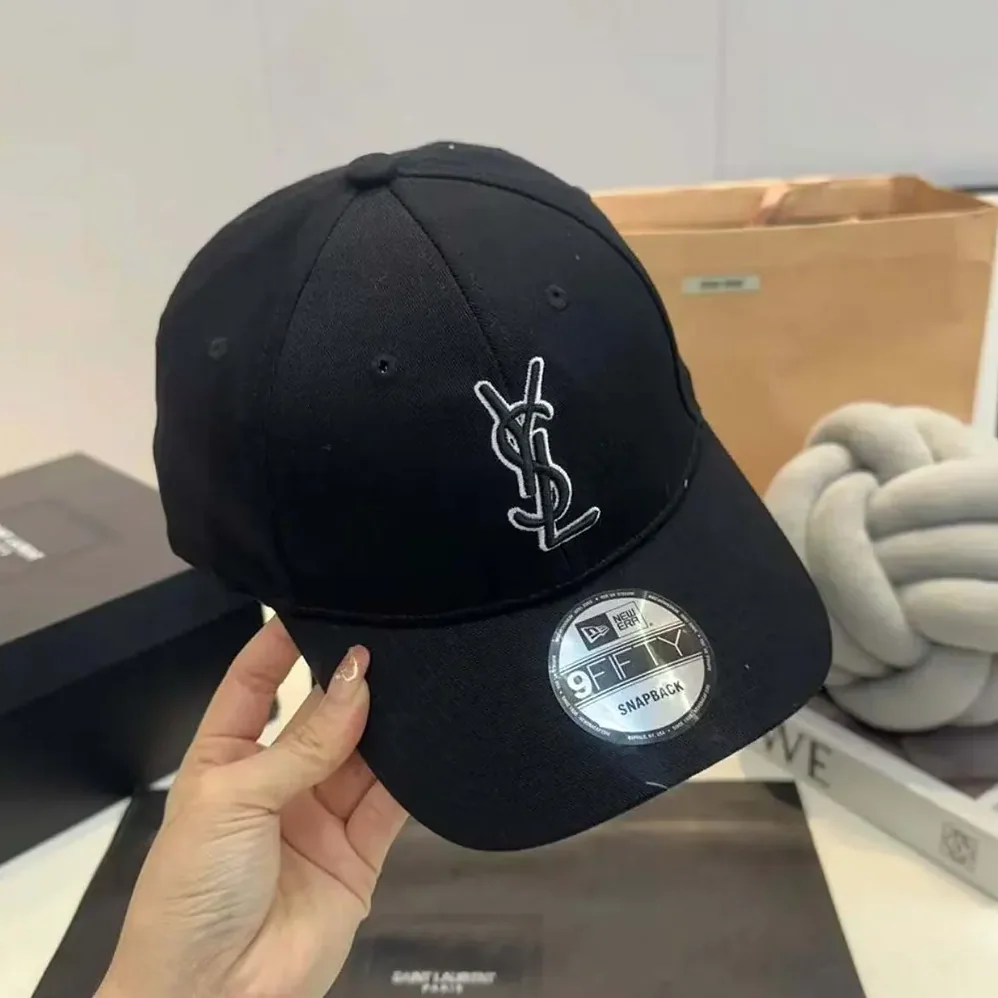 Saint Laurent YSL Cap in Gabardine for Unisex in Black