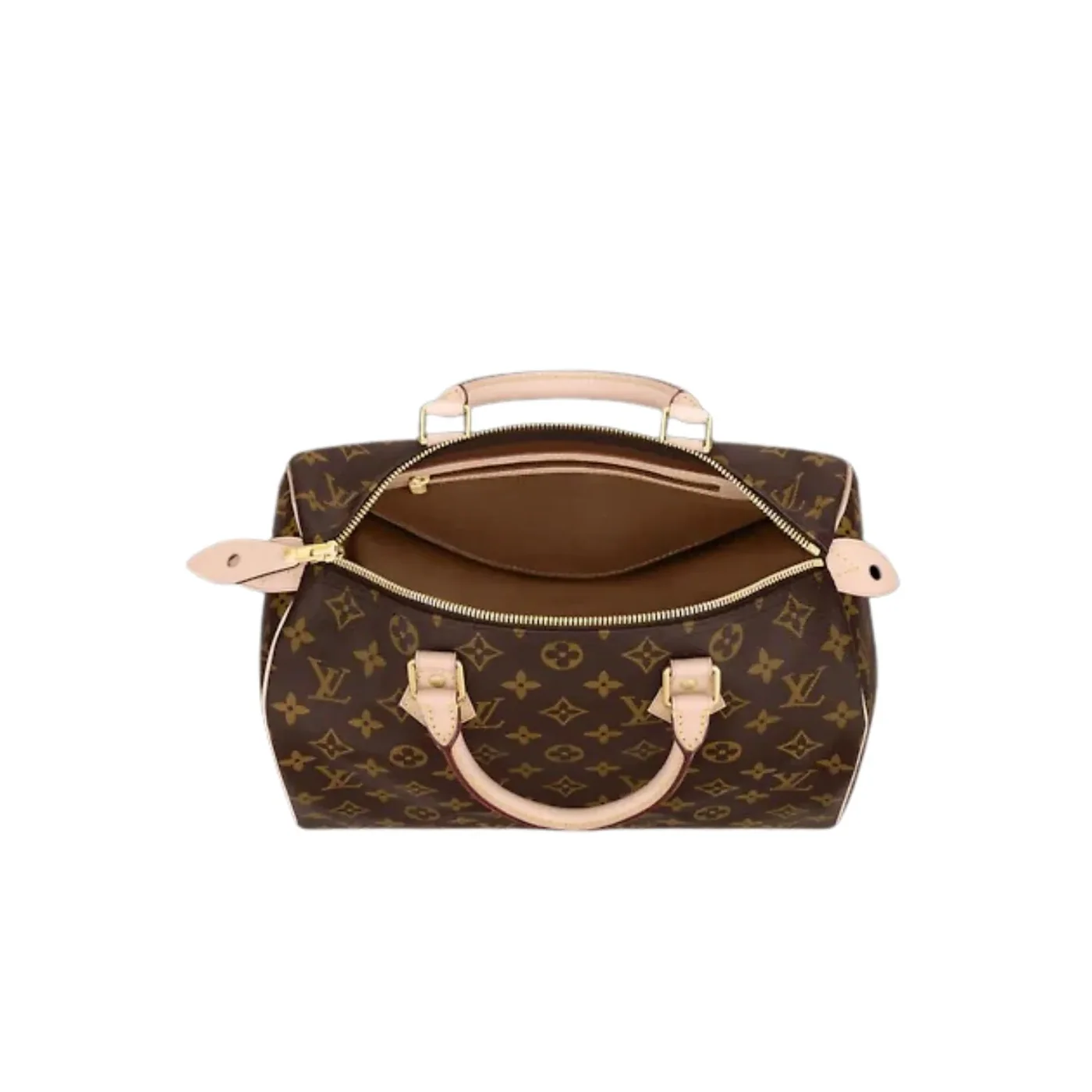 Louis Vuitton Speedy 30 Top Handle Bag / Brown Monogram Canvas Gold Hardware Louis Vuitton Speedy 30 Top Handle Bag / Brown Monogram Canvas Gold Hardware