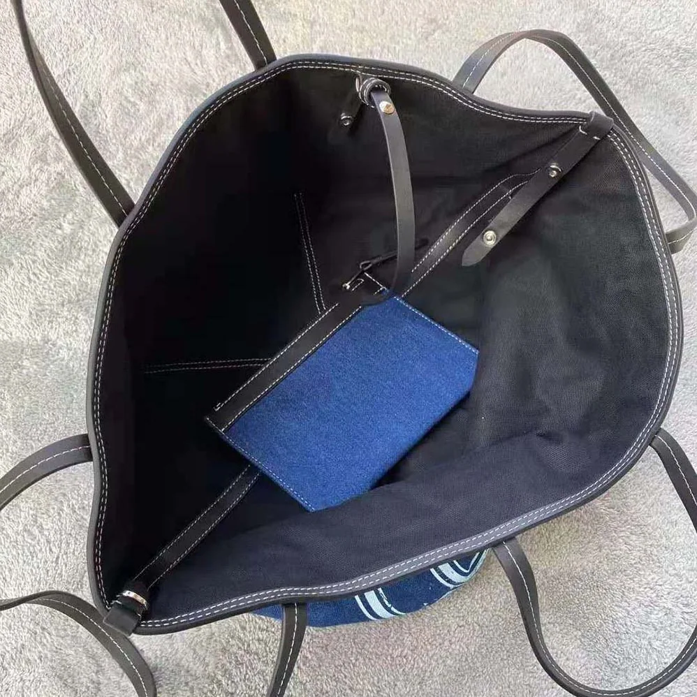 Burberry Mini Logo Graphic Denim Beach Tote for Women