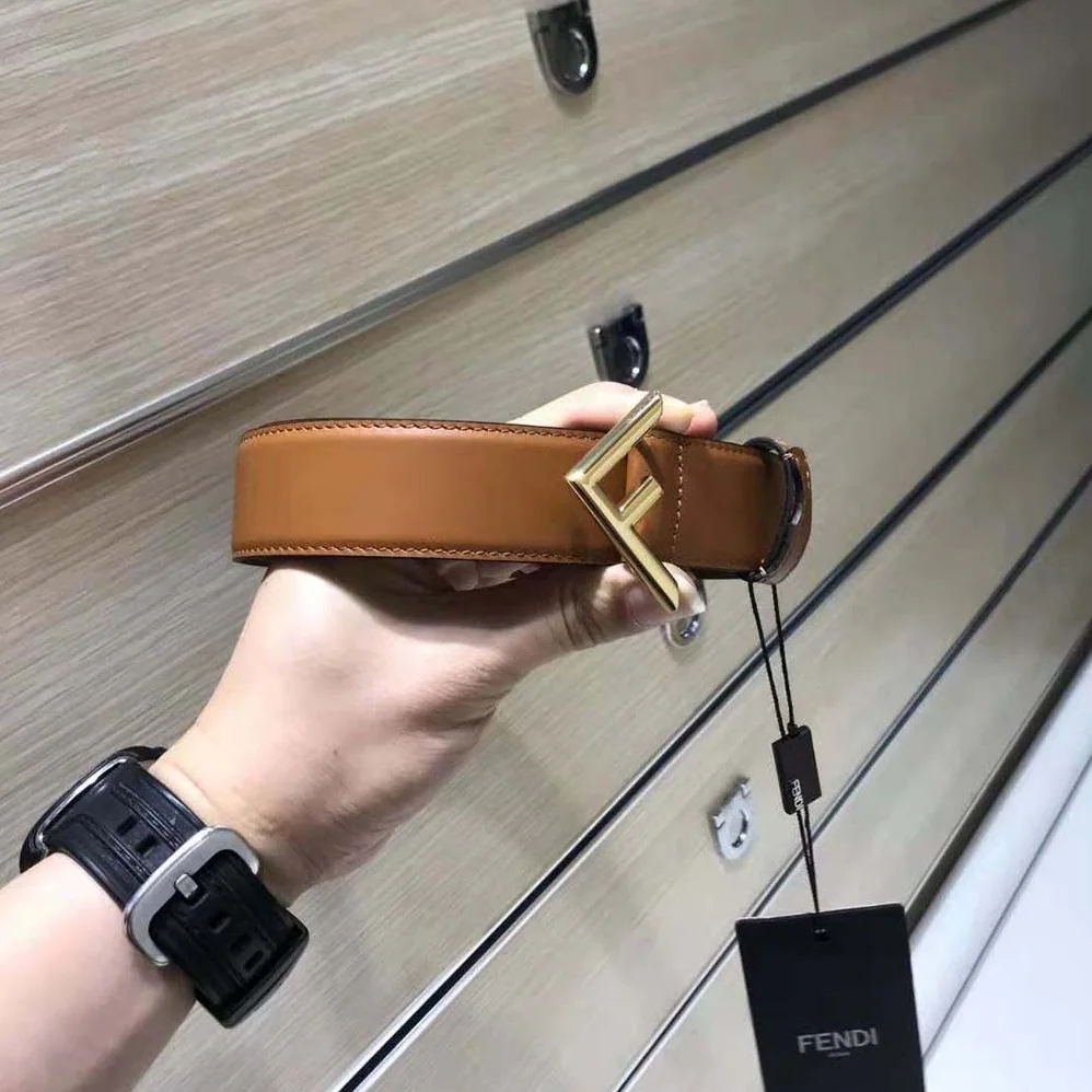 Fendi Brown Leather Belt for Women Fendi Brown Leather Belt for Women