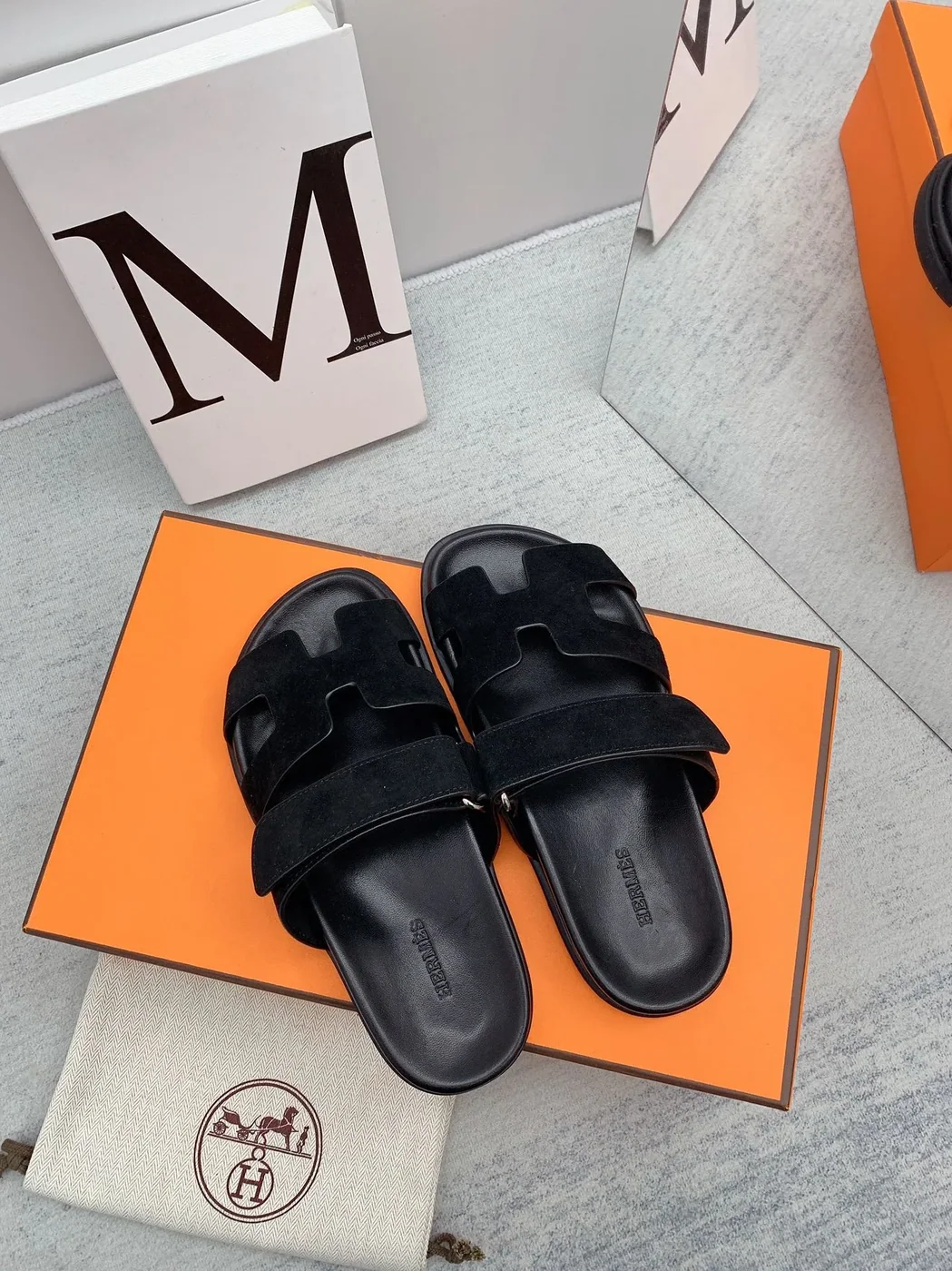Hermes Chypre Sandal Black Hermes Chypre Sandal Black