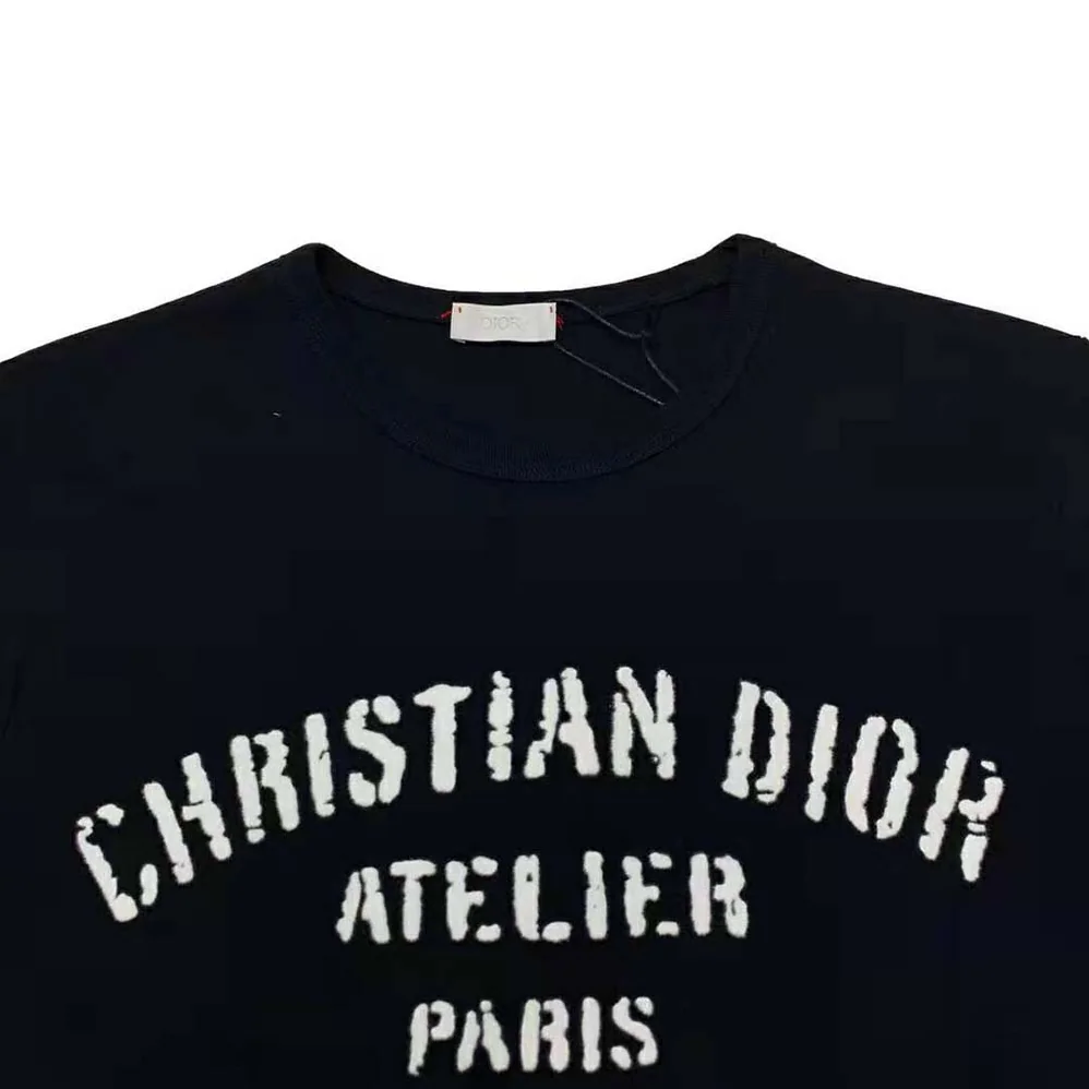 Dior Oversized Christian Dior Atelier T for Women in shirt Black Cotton Jersey Dior Oversized Christian Dior Atelier T for Women in shirt Black Cotton Jersey