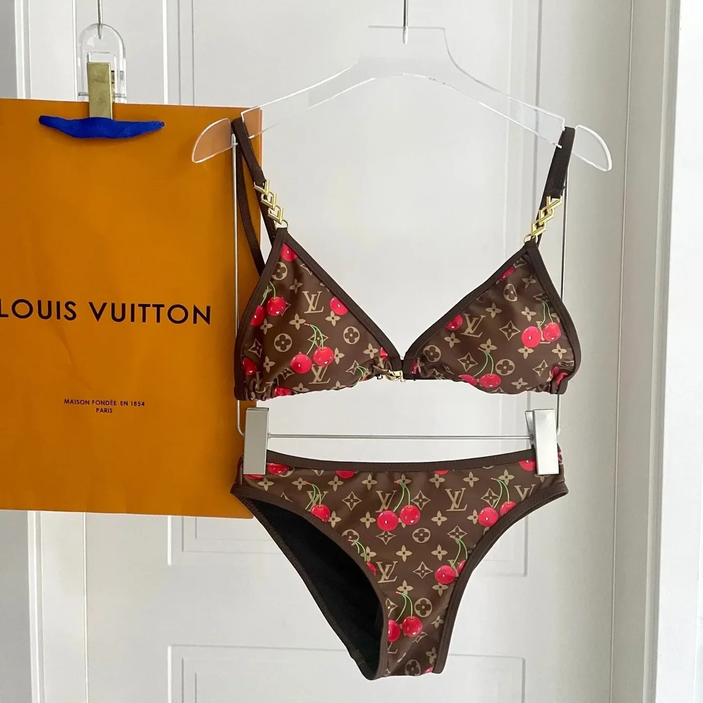 Louis Vuitton LV x TM Cherry Bikini Brown Monogram Cerises