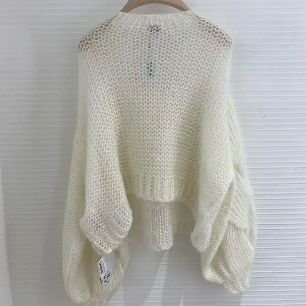 Loewe Anagram Sweater in Mohair for Women in White