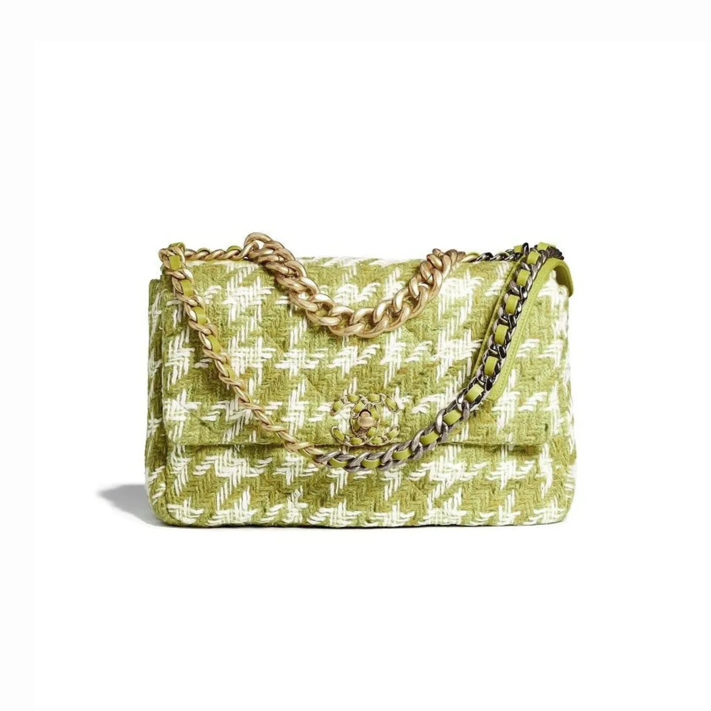 Chanel 19 Large Handbag Gold Hardware Green Chanel 19 Large Handbag Gold Hardware Green