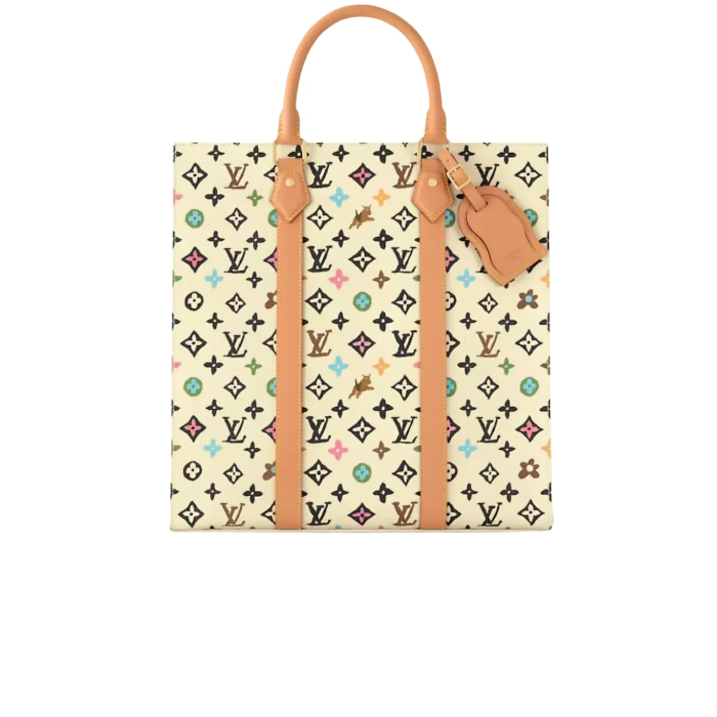 Louis Vuitton Sac Plat Tote Bag in Cream Gold Hardware Louis Vuitton Sac Plat Tote Bag in Cream Gold Hardware