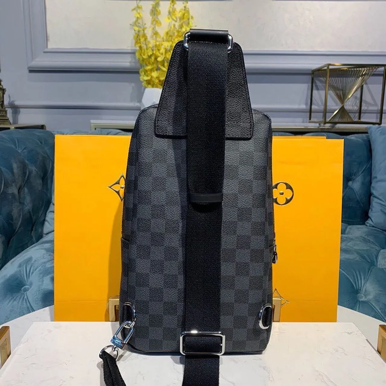 Louis Vuitton Avenue Sling Bag Damier Graphite Canvas Spring/Summer Collection , Black Louis Vuitton Avenue Sling Bag Damier Graphite Canvas Spring/Summer Collection , Black