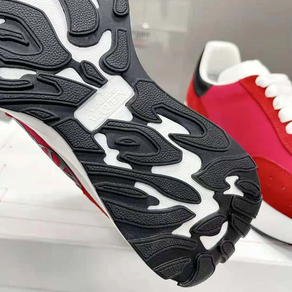 Alexander Mcqueen Sprint Runner in Lust Red for Unisex Alexander Mcqueen Sprint Runner in Lust Red for Unisex