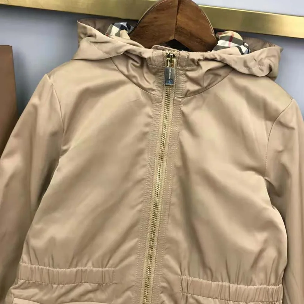 Burberry Kids' Vintage Check in lined Cotton Hooded Jacket