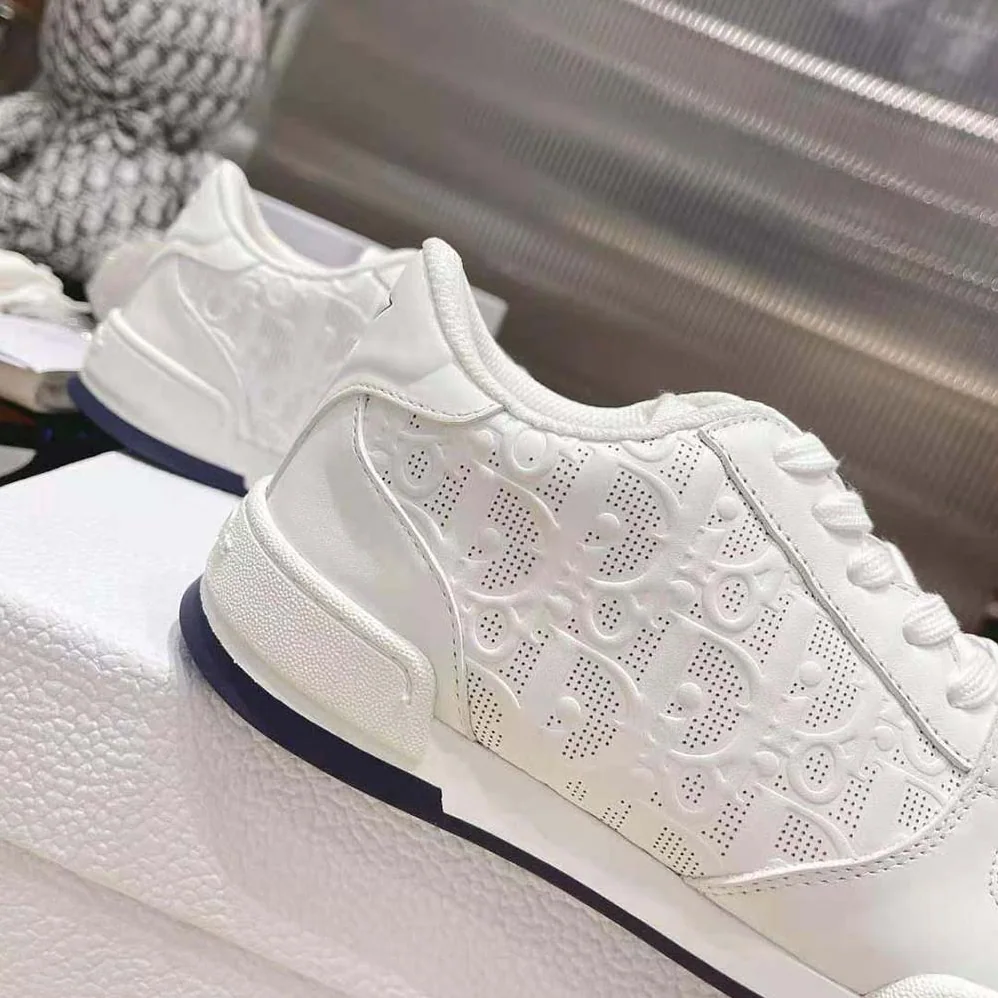Dior One Sneaker White Dior Oblique Perforated Calfskin for Unisex Dior One Sneaker White Dior Oblique Perforated Calfskin for Unisex
