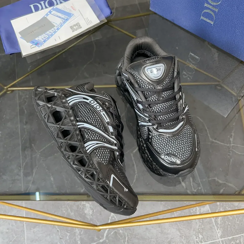 Dior B35 NXXT Sneaker Black Technical Fabric and Black Technical Mesh for Men