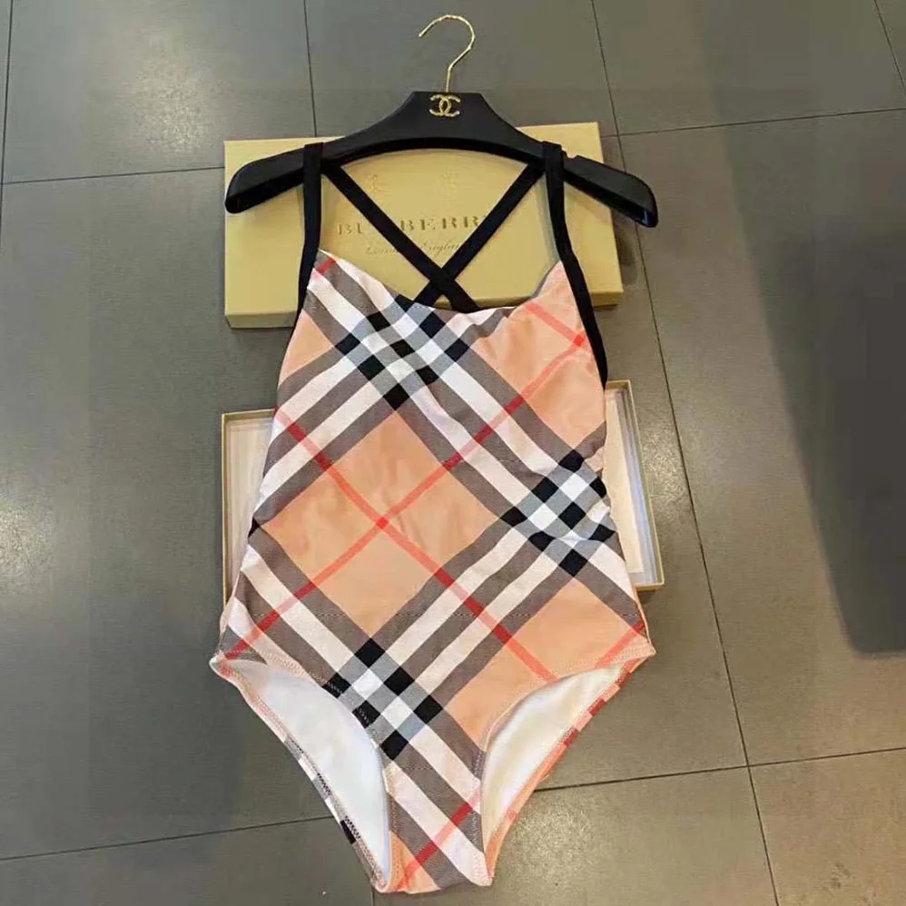 Burberry Exaggerated Check Swimsuit for Women Burberry Exaggerated Check Swimsuit for Women