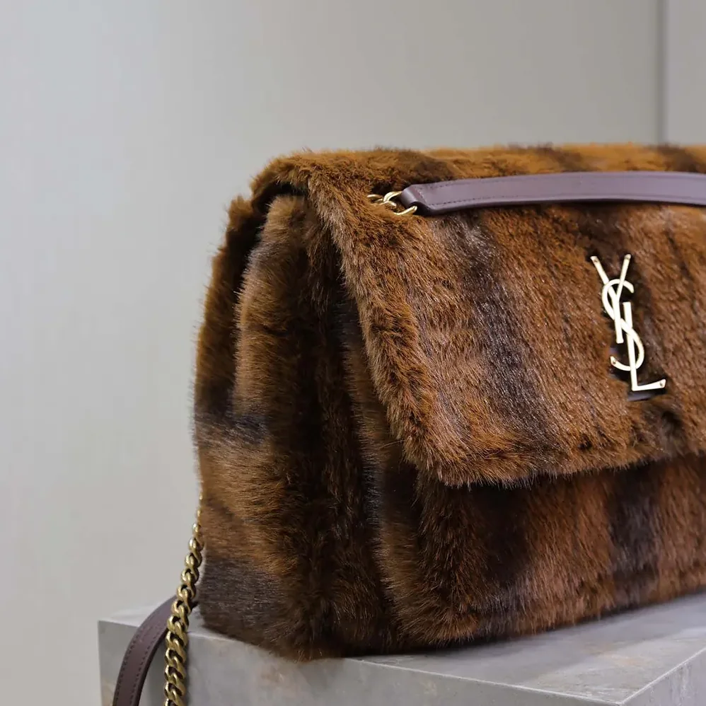 Saint Laurent YSL Niki Large in Shearling for Women Saint Laurent YSL Niki Large in Shearling for Women