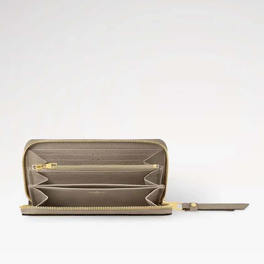 Louis Vuitton Zippy Wallet Monogram Empreinte Dove in Cream / Louis Vuitton Zippy Wallet Monogram Empreinte Dove in Cream /