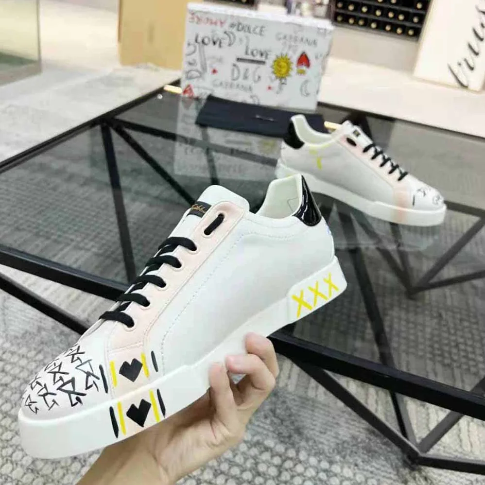 Dolce Gabbana D&G Limited Edition Portofino Sneakers for Unisex in Pink Dolce Gabbana D&G Limited Edition Portofino Sneakers for Unisex in Pink