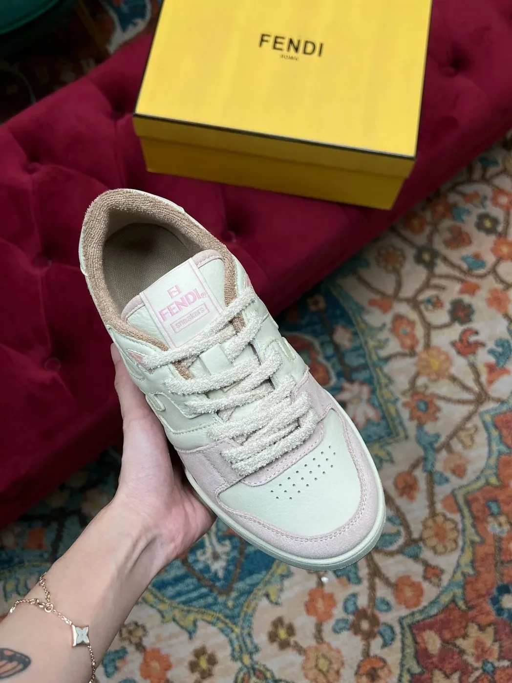 Fendi Match Low Tops In Pink 8E8252AHH2F1FHT Fendi Match Low Tops In Pink 8E8252AHH2F1FHT