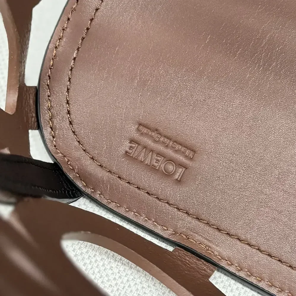 Loewe Small Anagram Cut-out Tote in Calfskin for Women in Tan Loewe Small Anagram Cut-out Tote in Calfskin for Women in Tan