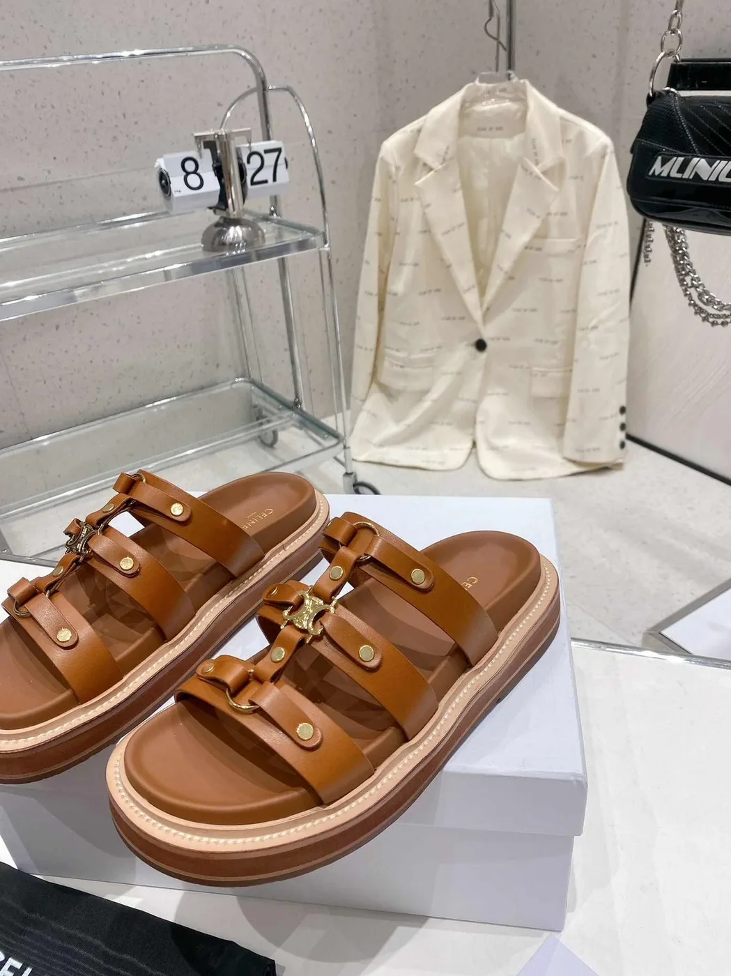 Celine Slides Tippi Black .38NO Celine Slides Tippi Black .38NO