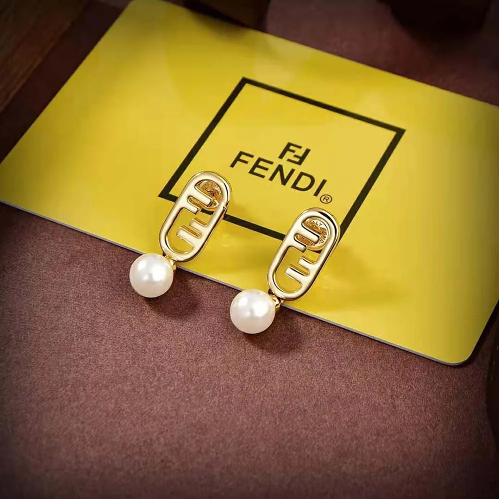 Fendi O'Lock Earrings Gold for Women in Colored Earrings Fendi O'Lock Earrings Gold for Women in Colored Earrings