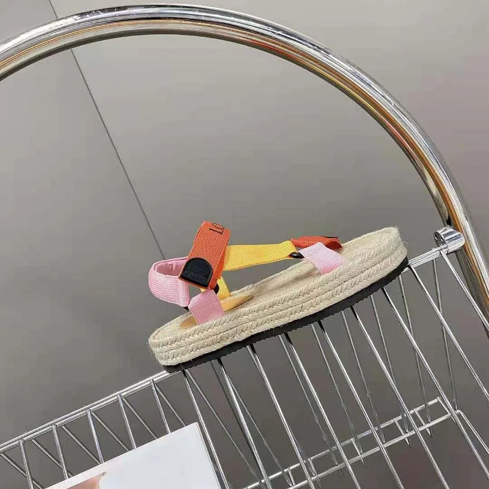 Loewe Strappy Espadrille in Nylon for Women in Orange