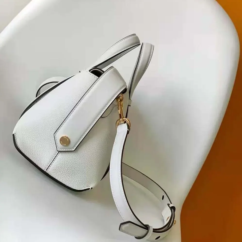 Fendi Boston 365 Lce White Leather Bag for Women Fendi Boston 365 Lce White Leather Bag for Women