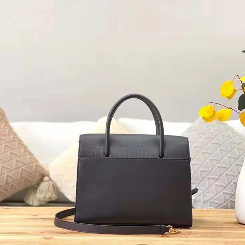 Dior Large ST Honore Tote Black Grained Calfskin for Women Dior Large ST Honore Tote Black Grained Calfskin for Women
