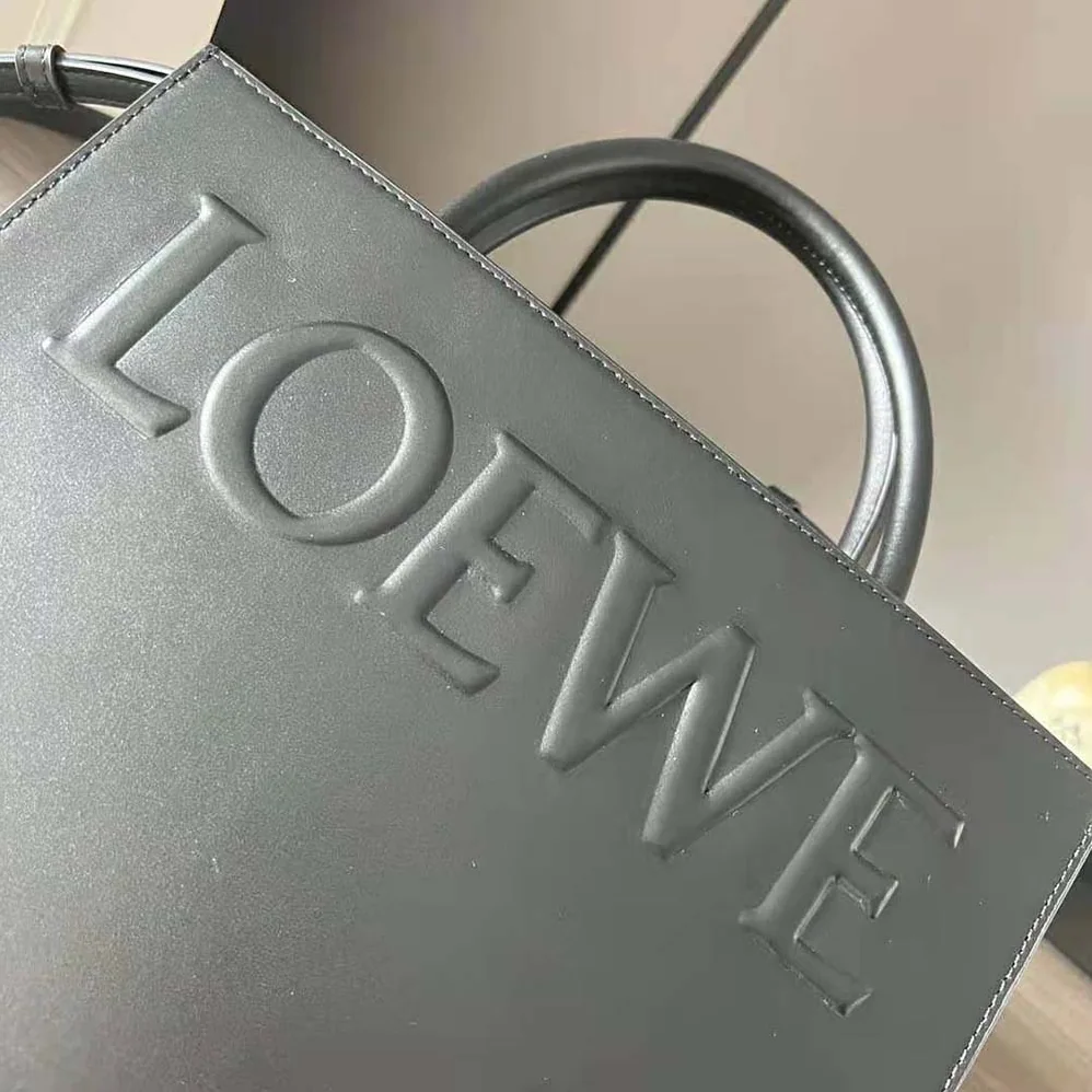 Loewe LOEWE Standard A4 Tote in Sleek Calfskin for Women in Black Loewe LOEWE Standard A4 Tote in Sleek Calfskin for Women in Black